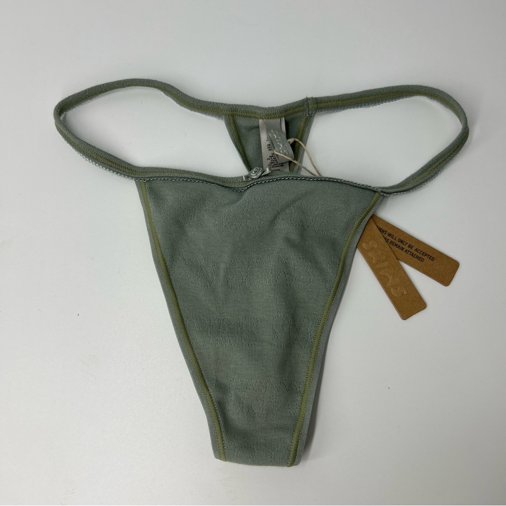 SKIMS Mineral Green Thong Intimate Wear NWT